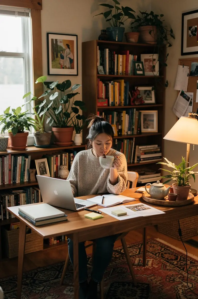 Illustration of diverse individuals engaged in collaborative learning.